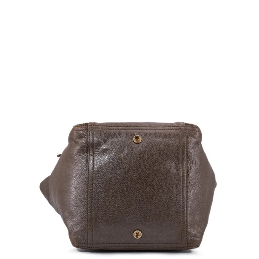 Saint Laurent Rive Gauche Downtown Tote Bag XL Hand Bag Dark Brown Women's Auth - Picture 7 of 9